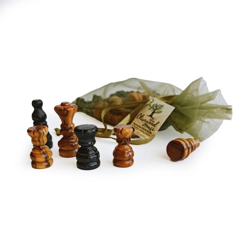 Ξύλινα Πιόνια Για Σκάκι \'Μεσαία\