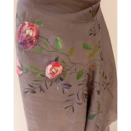 Εσαρπα Κασμίρ με μετάξι ζωγραφισμένη στο χέρι -image2-957