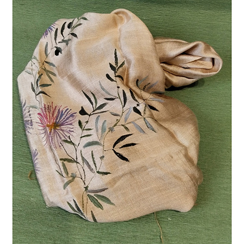 Hand-painted gradient silk scarf -image2-834