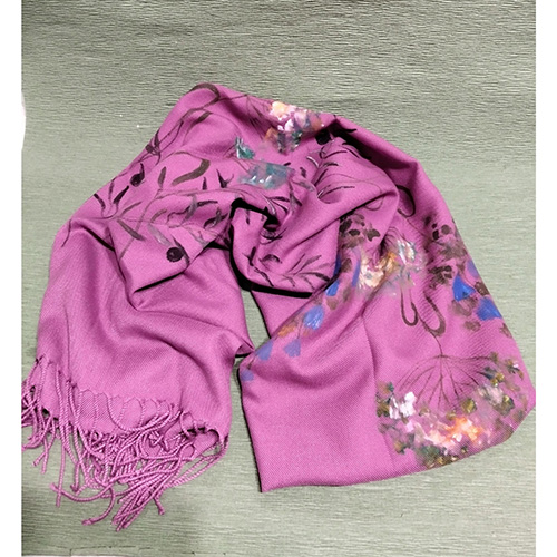 Hand-painted cashmere scarf-image2-831