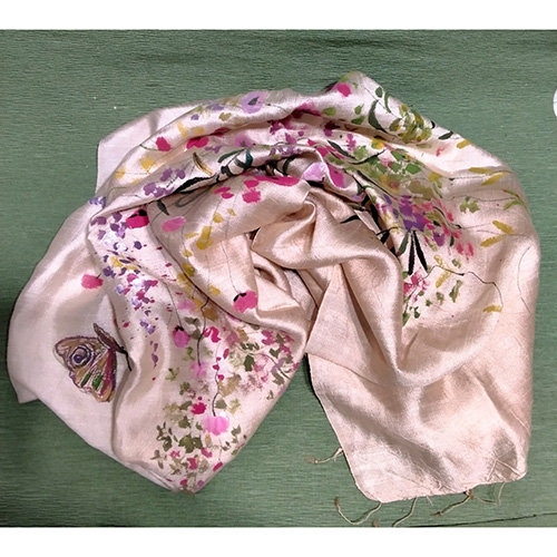 Hand-painted silk scarf-image2-829