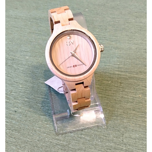 Γυναικείο ξύλινο ρολόι με ξύλινο μπρασελέ-image2-868