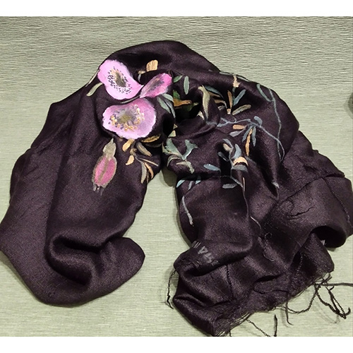 Hand-painted silk scarf-image2-832