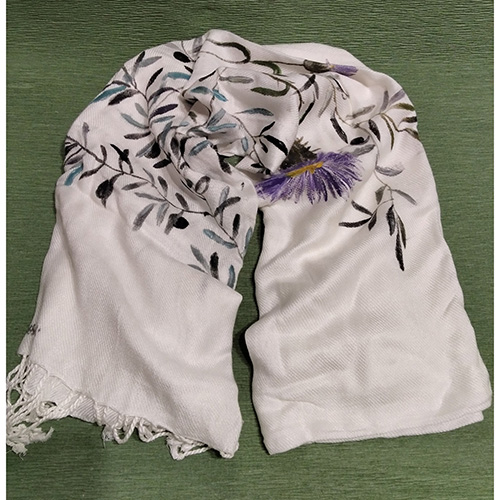 Hand-painted viscose scarf -image2-896