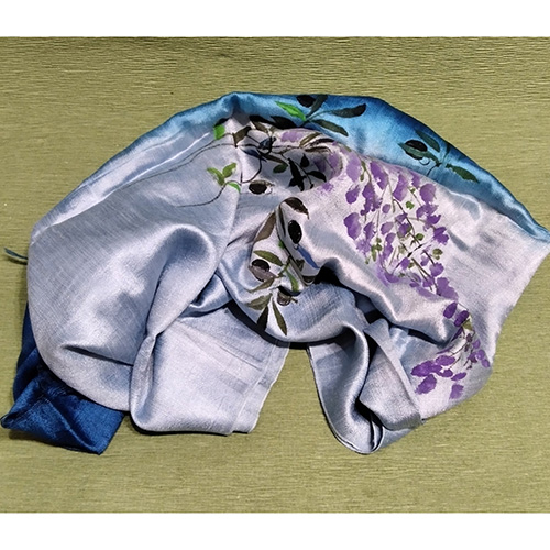 Hand-painted gradient silk scarf-image2-897
