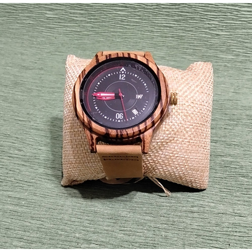 Ξύλινο γυναικείο ρολόι με δερμάτινο λουράκι -image2-820