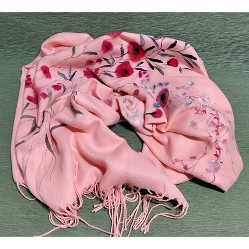 Hand-painted cashmere scarf-image2-827