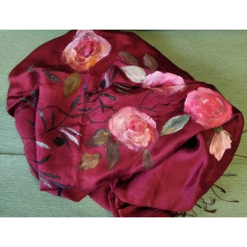 Hand painted silk scarf-image2-483