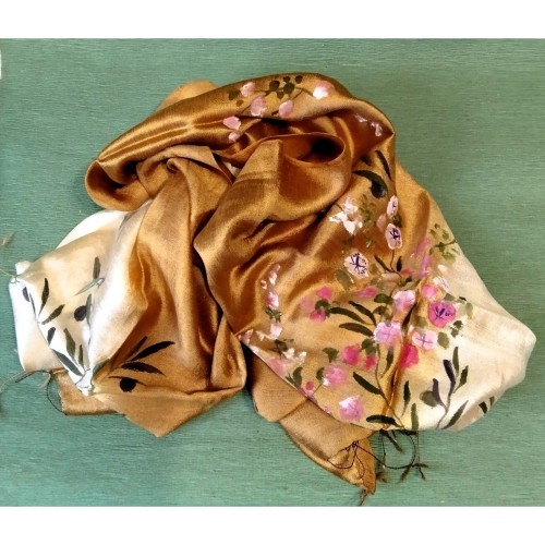 Hand-painted silk scarf-image2-824