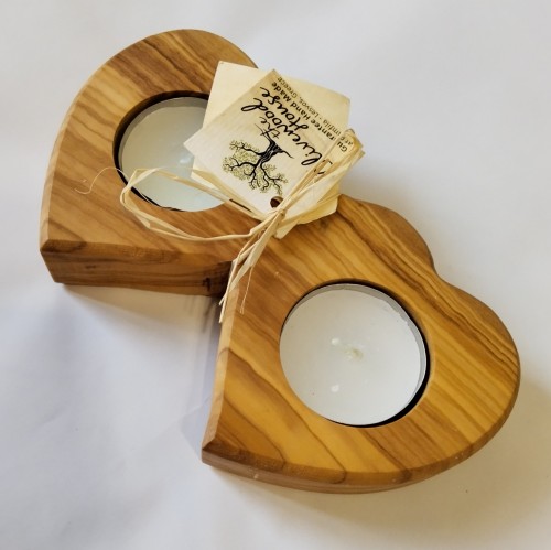 A beautiful double heart candle -image1-156