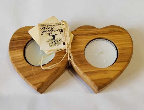 A beautiful double heart candle -image2-156