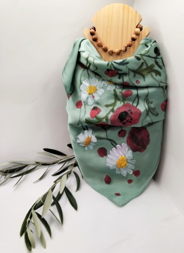 100% Silk scarf, Handpainted-image2-1060