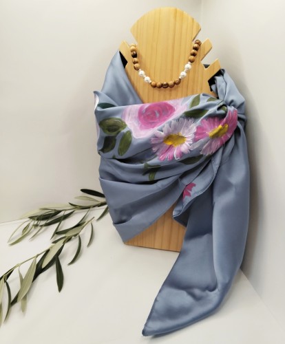 Hand-painted silk scarf-image2-1063