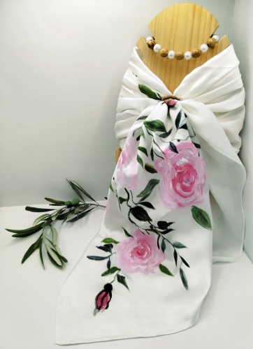 Hand-painted silk scarf-image2-1067