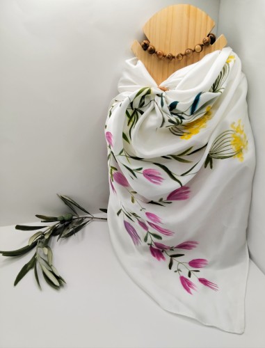 Hand-painted silk scarf-image2-1069