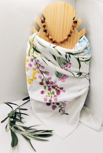 Hand-painted silk scarf-image2-1062