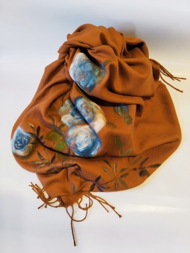 Hand-painted cashmere shawl -image1-1076