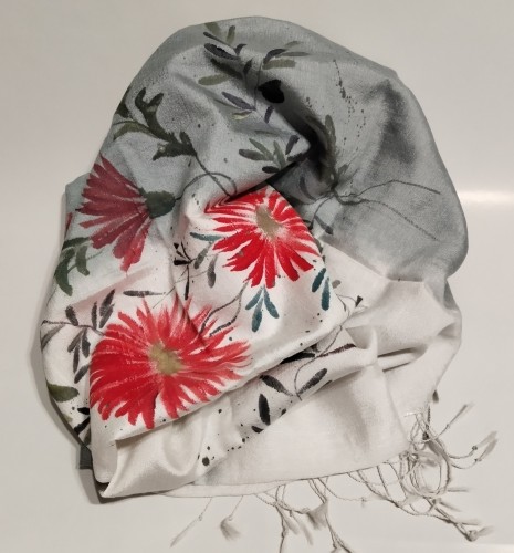 Hand-painted silk gradient scarf-image1-719