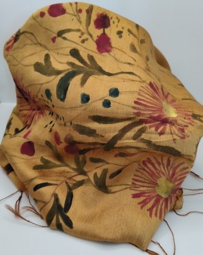 Silk scarf 100% Hand-painted-image2-484