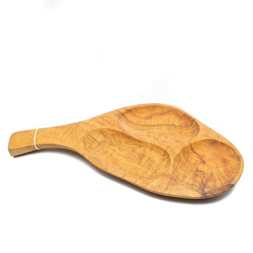 Πιατέλα φύλλο με τρία χωρίσματα για σαλάτες ή ξηρούς καρπούς κ.α-image2-67