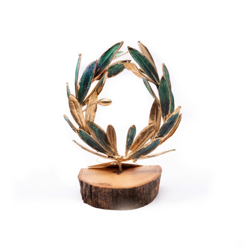 Στεφάνι Από Φυσικό Κλαδί Ελιάς Eπιχρυσωμένο Με Χρυσό 24Κ-image2-300